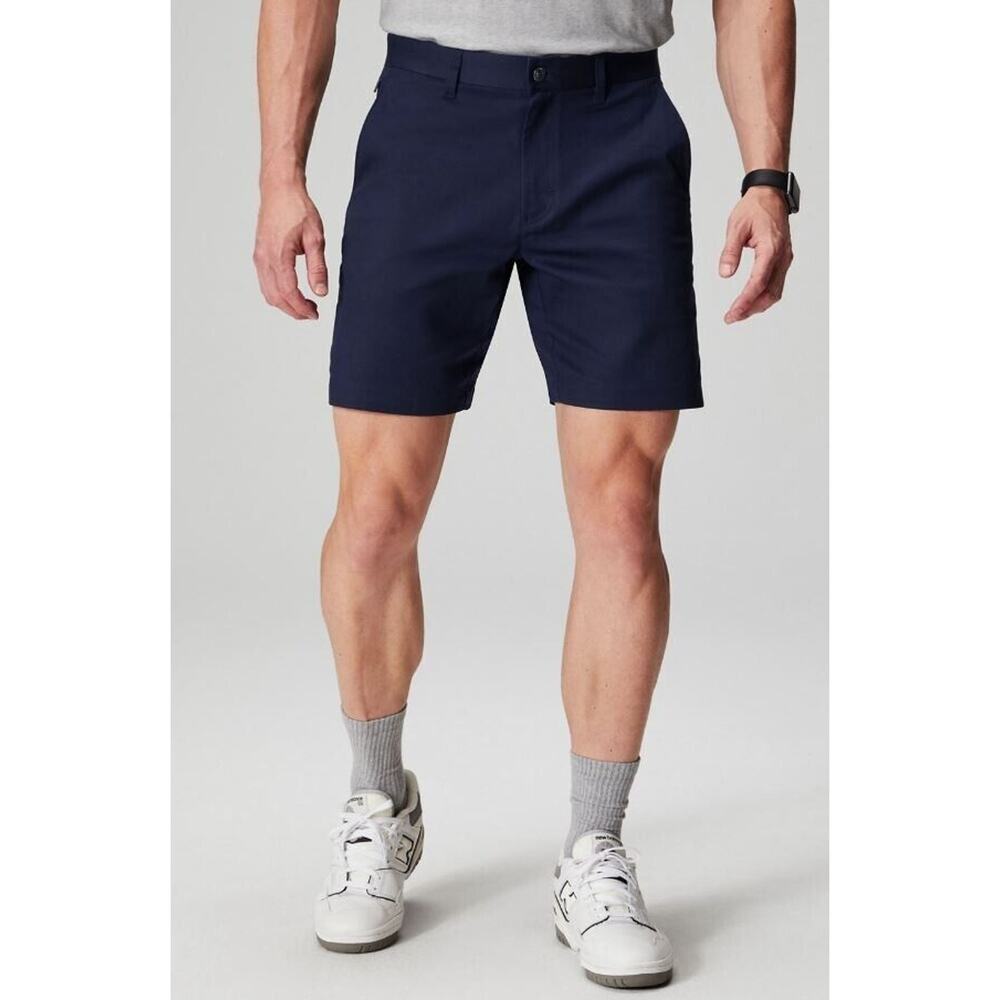 Public Art Men's‎ Cotton Blend Chino Shorts in True Navy Medium MSRP $69.50